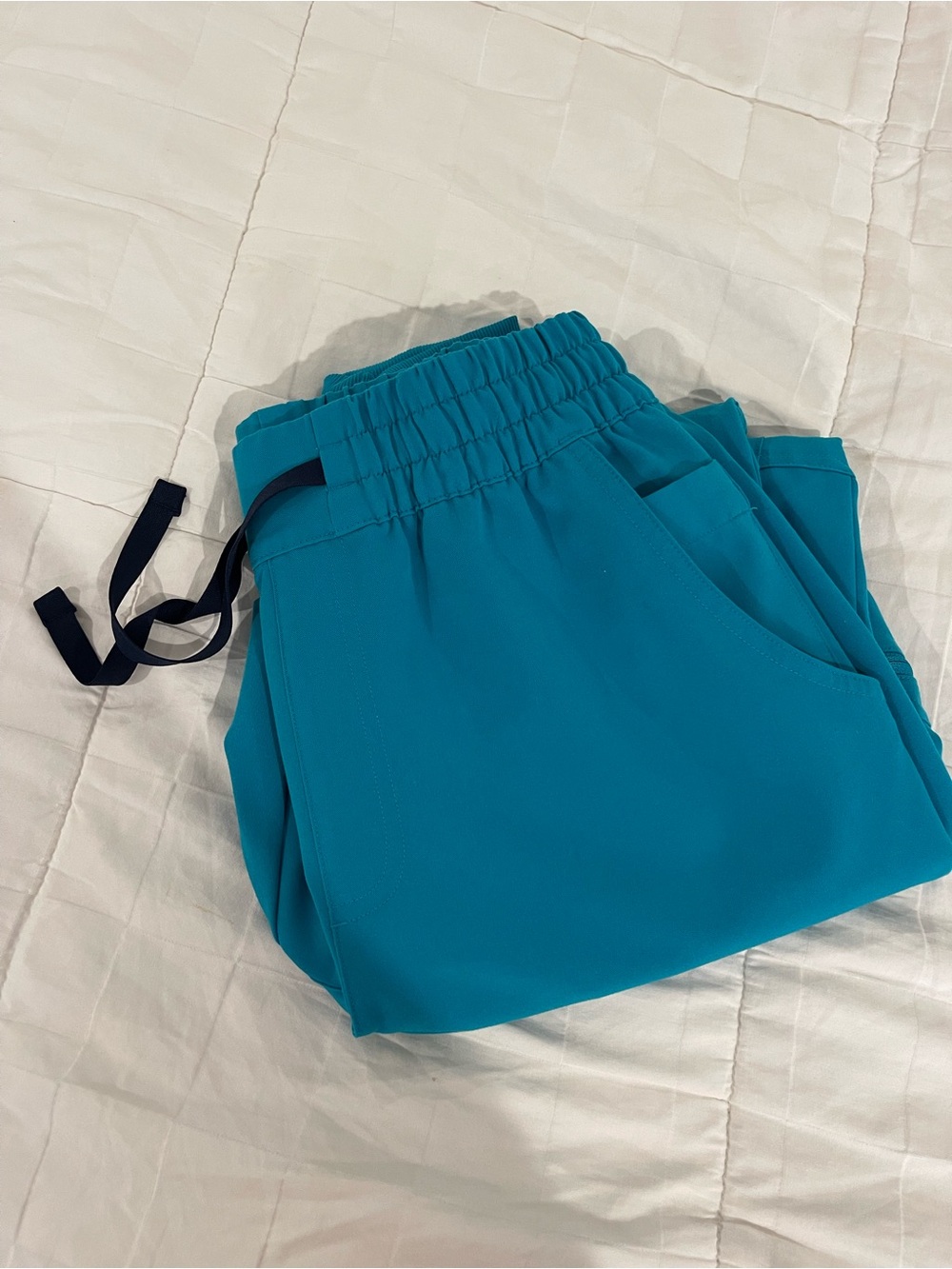 Figs Teal High Waisted Uman relaxed joggers size M